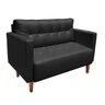 Sofá Retrô Namoradeira 2 Lugares Livia Corino Preto - D'Rossi - 2
