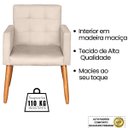Ver imagem 4 de Jogo Conforto 1 Namoradeira 2 Poltronas com 1 Puff Resistente para Sala de Estar Luxo Recepção
