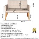 Ver imagem 5 de Jogo Conforto 1 Namoradeira 2 Poltronas com 1 Puff Resistente para Sala de Estar Luxo Recepção