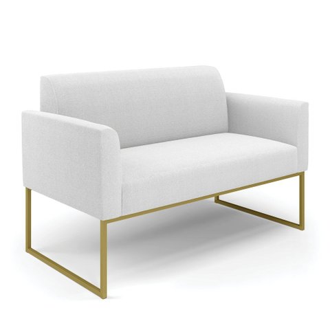 Sofá 2 Lugares Namoradeira Industrial Dourado Marisa Bouclê D03 - D’Rossi