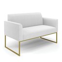 Ver imagem 1 de Sofá 2 Lugares Namoradeira Industrial Dourado Marisa Bouclê D03 - D’Rossi