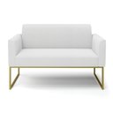 Ver imagem 5 de Sofá 2 Lugares Namoradeira Industrial Dourado Marisa Bouclê D03 - D’Rossi