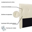 Ver imagem 3 de Cabeceira Cama Box Queen 160 Cm Aquilla Linho Pérola S04 - D'Rossi