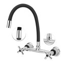 Ver imagem 2 de Torneira Misturador Gourmet Preto Flexível Cozinha Parede