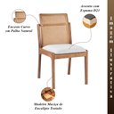 Ver imagem 2 de Kit 8 Cadeiras Decorativa Sala de Jantar Luxo Livia Facto Branco - Mozzelar
