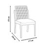 Kit 8 Cadeiras Decorativa Sala de Jantar Luxo Livia Facto Branco - Mozzelar - 3