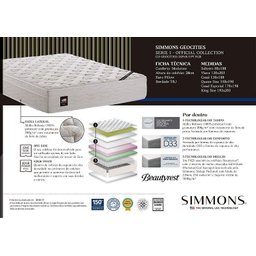 Colchão Casal Simmons Hotelaria Geocities 33cm 138x188 - 3 Colchão Casal Simmons Hotelaria Geocities 33cm 138x188 - 3