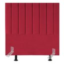 Ver imagem 4 de Cabeceira Estofada Cama King 195 Cm Sara Suede e Frame Cor:vermelho