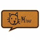 Ver imagem 1 de Tapete Capacho Vinil Kapazi Gato Miau no Formato 70 X 30 Cm.