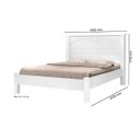 Ver imagem 3 de Cama Lio Casal 100% Mdf com Estrado em Madeira Cor Branco Ja