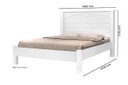 Ver imagem 3 de Cama Lio Casal 100% Mdf com Estrado em Madeira Cor Branco Ja
