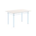 Ver imagem 4 de Conjunto de Mesa Tubular 120cm x 75cm Tampo em Vidro com 4 Cadeiras Iris B Branco Off White/Branco