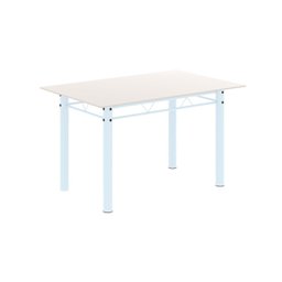 Conjunto de Mesa Tubular 120cm X 75cm Tampo em Vidro com 4 Cadeiras Iris B - 4