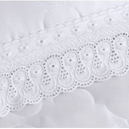 Kit Cobreleito Queen Size Toque Acetinado 300 fios Renda Renascença Buettner - Branco - 3