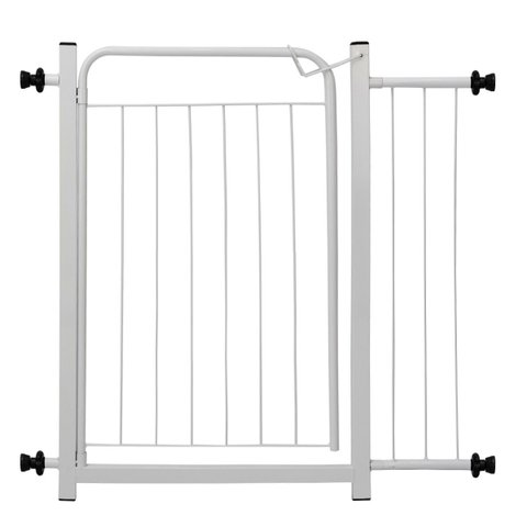 Portão Pet Grade Proteção 80cm Branco Criança Bebê Cachorro Cão com Extensor 15cm Itagold