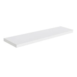 Kit 2 Prateleiras Reta Para Decoração em MDF Branco - 2