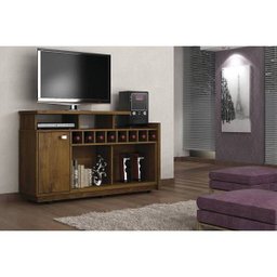 Rack Thor Plus com Adega 1 Porta Rovere Rústico - Benetil - 3
