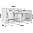 Ver imagem 4 de Rack Thor Plus com Adega 1 Porta Rovere Rústico - Benetil