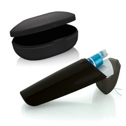 Saboneteira Bolsa Mala Viagem Estojo Porta Escovas Creme Dental Preto - 1