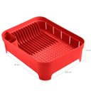 Ver imagem 3 de Escorredores De Louça Porta Detergente Lixeira E Protetor Sobre A Pia Vermelho