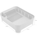 Ver imagem 3 de Escorredores De Louça Porta Detergente Lixeira E Protetor Sobre A Pia Branco