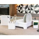 Ver imagem 2 de Escorredores De Louça Porta Detergente Lixeira E Protetor Sobre A Pia Branco