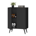 Ver imagem 2 de Sapateira 2 Portas Retrô Nina Multimóveis Preta