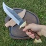 Faca Bowie Artesanal 4mm Mola de Caminhão 9" Full Tang Forjada Aço Carbono 5160 Muito Forte - 7