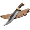 Faca Bowie Artesanal 4mm Mola de Caminhão 9" Full Tang Forjada Aço Carbono 5160 Muito Forte - 1