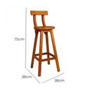 Ver imagem 4 de Kit 4 Banquetas Alta Bistrô de Madeira com Encosto Bancada Ideal para Bar e Restaurante