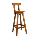 Ver imagem 3 de Kit 4 Banquetas Alta Bistrô de Madeira com Encosto Bancada Ideal para Bar e Restaurante