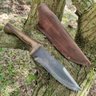 Faca Bowie Artesanal 8 Pol Aço Carbono 5160 Bainha de Couro Brut Forj Muito Forte - 6