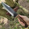 Faca Bowie Artesanal 8 Pol Aço Carbono 5160 Bainha de Couro Brut Forj Muito Forte - 2