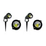 Lâmpada Espeto de Jardim Luminária LED Plana 5W Kit Com 2 - 1