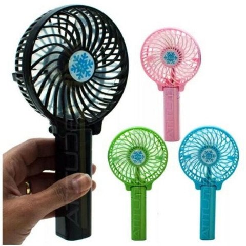 Kit com 4 Mini Ventilador Portátil Dobrável Recarregável Mesa