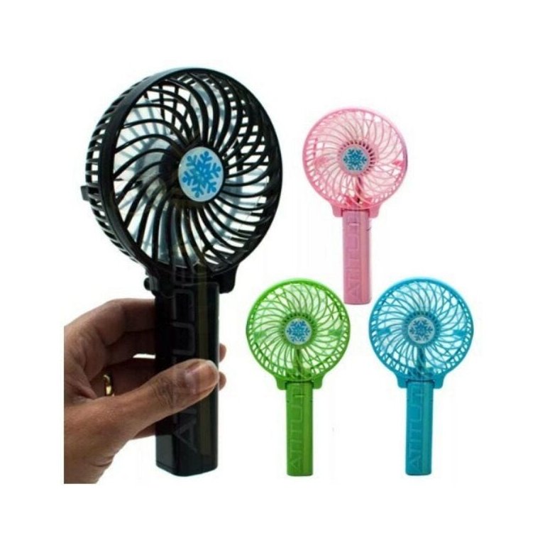 Kit com 4 Mini Ventilador Portátil Dobrável Recarregável Mesa