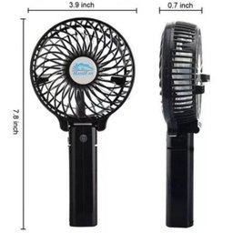 Kit com 4 Mini Ventilador Portátil Dobrável Recarregável Mesa - 4