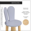 Ver imagem 7 de Cadeira Coelho Criativa Infantil para Crianças Estudar Desenhar 100% Mdf Bp Melaminico:azul Sereno