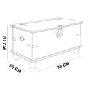 Ver imagem 6 de Baú Organizador Multiuso 93cm Provençal Alegra S05 Off White Nogueira - Lyam Decor