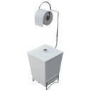 Ver imagem 1 de Suporte para Papel Higiênico com Lixeira de Chão Banheiro Branco