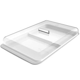 Porta Frios Duplo Pote Para Queijo Fatiado Com Tampa Empilhável Branco - 6