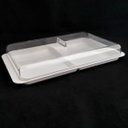 Ver imagem 7 de Porta Frios Duplo Pote Para Queijo Fatiado Com Tampa Empilhável Branco