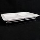 Ver imagem 5 de Porta Frios Duplo Pote Para Queijo Fatiado Com Tampa Empilhável Branco