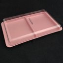 Ver imagem 5 de Porta Frios Duplo Pote Para Queijo Fatiado Com Tampa Empilhável Rosa Quartzo