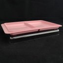 Ver imagem 4 de Porta Frios Duplo Pote Para Queijo Fatiado Com Tampa Empilhável Rosa Quartzo