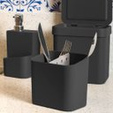 Ver imagem 2 de Kit Escorredor Louça Talheres Porta Detergente E Lixeira Ou Preto
