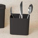Ver imagem 6 de Kit Escorredor Louça Talheres Porta Detergente E Lixeira Ou Preto