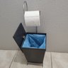 Suporte Para Papel Higiênico Com Lixeira De Chão Banheiro Cinza - 3