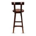 Ver imagem 3 de Kit 4 Banquetas Alta Bistrô de Madeira com Encosto Bancada Ideal para Bar e Restaurante - Imbuia