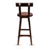Kit 4 Banquetas Alta Bistrô de Madeira com Encosto Bancada Ideal para Bar e Restaurante - Imbuia - 3